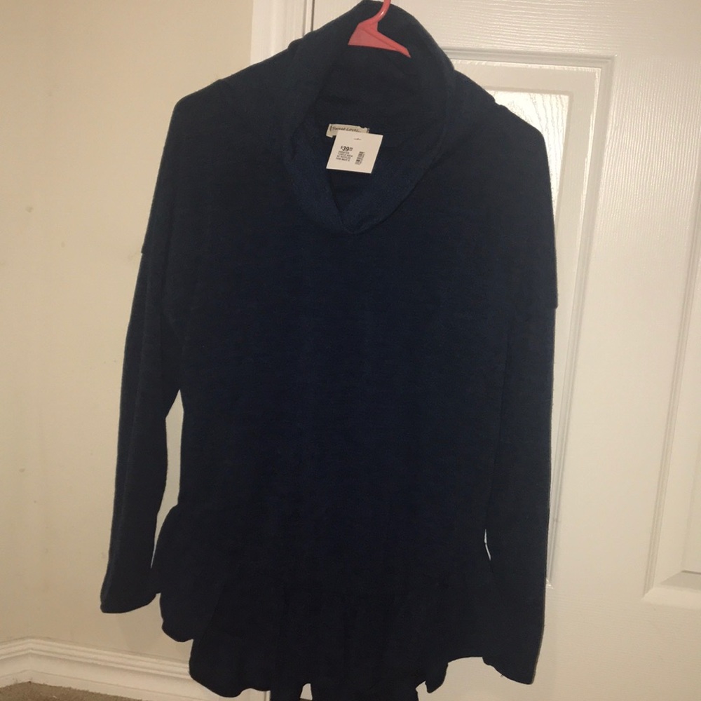 Turtle neck with ruffle sweater by Sweet Lovely